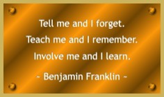 Brass Plaque-Benjamin Franklin quote (small)